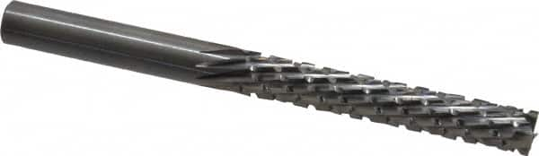 Onsrud - 1/4" Cut Diam, 1/4" Shank Diam, Cylinder Head Fluted Cut Burr - Carbide, Flat End, 1-1/2" LOC, 3" OAL - Caliber Tooling