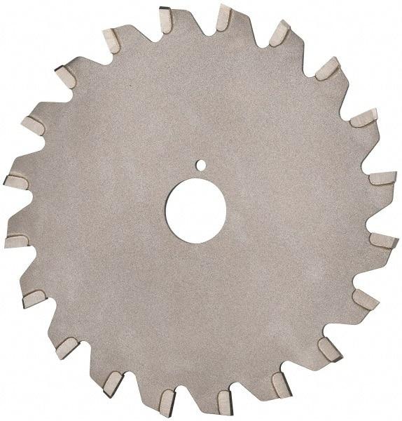 Onsrud - 4" Diam x 0.095" Blade Thickness x 5/8" Arbor Hole Diam, 20 Tooth Slitting and Slotting Saw - Arbor Connection, Right Hand, Uncoated, Carbide-Tipped, -5° Rake - Caliber Tooling