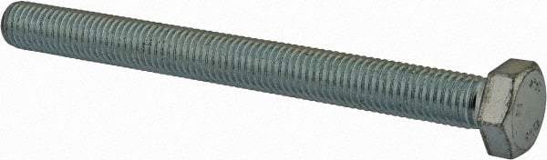 Value Collection - M12x1.75mm Metric Coarse, 130mm Length Under Head Hex Head Cap Screw - Fully Threaded, Grade 8.8 Steel, Zinc-Plated Finish, 19mm Hex - Caliber Tooling