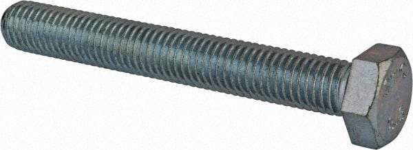 Value Collection - M12x1.75mm Metric Coarse, 90mm Length Under Head Hex Head Cap Screw - Fully Threaded, Grade 8.8 Steel, Zinc-Plated Finish, 19mm Hex - Caliber Tooling