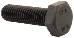 Value Collection - M10x1.50mm Metric Coarse, 35mm Length Under Head Hex Head Cap Screw - Fully Threaded, Grade 10.9 Steel, Uncoated, 17mm Hex - Caliber Tooling