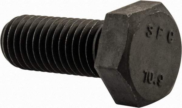 Value Collection - M12x1.75mm Metric Coarse, 30mm Length Under Head Hex Head Cap Screw - Fully Threaded, Grade 10.9 Steel, Uncoated, 19mm Hex - Caliber Tooling