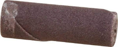 Merit Abrasives - 1/2" Max Roll Diam x 1-1/2" OAL, 180 Grit Aluminum Oxide Straight Cartridge Roll - 1/8" Pilot Hole Diam, Very Fine Grade - Caliber Tooling