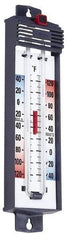 Taylor - -40 to 120°F, Min and Max Thermometer - 5 Inch Long x 4-3/8 Inch Wide, Push Button Reset Thermometer - Caliber Tooling