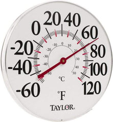 Taylor - -40 to 120°F, Window and Wall Thermometer - 12 Inch Diameter - Caliber Tooling