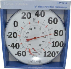 Taylor - -40 to 120°F, Window and Wall Thermometer - 12 Inch Diameter - Caliber Tooling