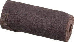 Merit Abrasives - 5/8" Max Roll Diam x 1-1/2" OAL, 80 Grit Aluminum Oxide Straight Cartridge Roll - 3/16" Pilot Hole Diam, Medium Grade - Caliber Tooling