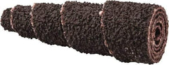 Merit Abrasives - 1-1/2" Long x 1/2" Diam, Aluminum Oxide, Full Taper Cartridge Roll - 50 Grit, 1/8" Pilot Hole Diam, Coarse Grade - Caliber Tooling