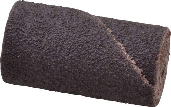 Merit Abrasives - 3/4" Max Roll Diam x 1-1/2" OAL, 80 Grit Aluminum Oxide Straight Cartridge Roll - 3/16" Pilot Hole Diam, Medium Grade - Caliber Tooling