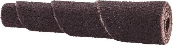 Merit Abrasives - 1-1/2" Long x 3/8" Diam, Aluminum Oxide, Full Taper Cartridge Roll - 120 Grit, 1/8" Pilot Hole Diam, Fine Grade - Caliber Tooling