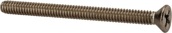 Value Collection - 1/4-20 UNC, 3" OAL Phillips Drive Machine Screw - Flat Head, Grade 316 Stainless Steel, Uncoated, Without Washer - Caliber Tooling