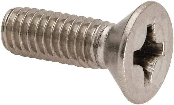 Value Collection - 5/16-18 UNC, 1" OAL Phillips Drive Machine Screw - Flat Head, Grade 316 Stainless Steel, Uncoated, Without Washer - Caliber Tooling