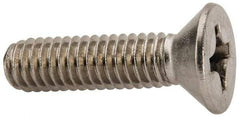 Value Collection - 5/16-18 UNC, 1-1/4" OAL Phillips Drive Machine Screw - Flat Head, Grade 316 Stainless Steel, Uncoated, Without Washer - Caliber Tooling