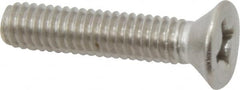 Value Collection - 5/16-18 UNC, 1-1/2" OAL Phillips Drive Machine Screw - Flat Head, Grade 316 Stainless Steel, Uncoated, Without Washer - Caliber Tooling