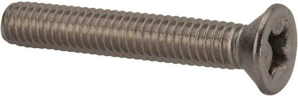 Value Collection - 5/16-18 UNC, 2" OAL Phillips Drive Machine Screw - Flat Head, Grade 316 Stainless Steel, Uncoated, Without Washer - Caliber Tooling