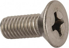 Value Collection - 3/8-16 UNC, 1" OAL Phillips Drive Machine Screw - Flat Head, Grade 316 Stainless Steel, Uncoated, Without Washer - Caliber Tooling