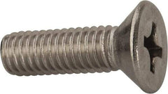 Value Collection - 3/8-16 UNC, 1-1/4" OAL Phillips Drive Machine Screw - Flat Head, Grade 316 Stainless Steel, Uncoated, Without Washer - Caliber Tooling