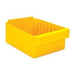 Quantum Storage - 28 Lb. Load Capacity, 11-5/8" Deep, Yellow High-Impact Polystyrene Drawer Bin - 4-5/8" High x 8-3/8" Wide x 11-5/8" Long - Caliber Tooling