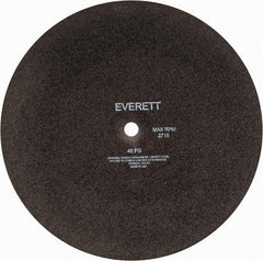 Everett - 20" Aluminum Oxide Cutoff Wheel - 3/16" Thick, 1" Arbor, Use with Gas Powered Saws - Caliber Tooling