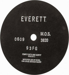 Everett - 12" Cutoff Wheel - 3/32" Thick, 1" Arbor, Use with Gas Powered Saws - Caliber Tooling