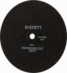 Everett - 14" Cutoff Wheel - 1/8" Thick, 1" Arbor, Use with Gas Powered Saws - Caliber Tooling