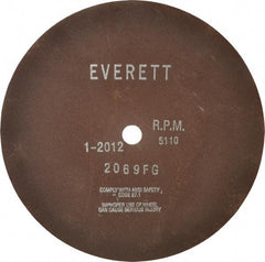 Everett - 14" Aluminum Oxide Cutoff Wheel - 1/8" Thick, 1" Arbor, Use with Gas Powered Saws - Caliber Tooling