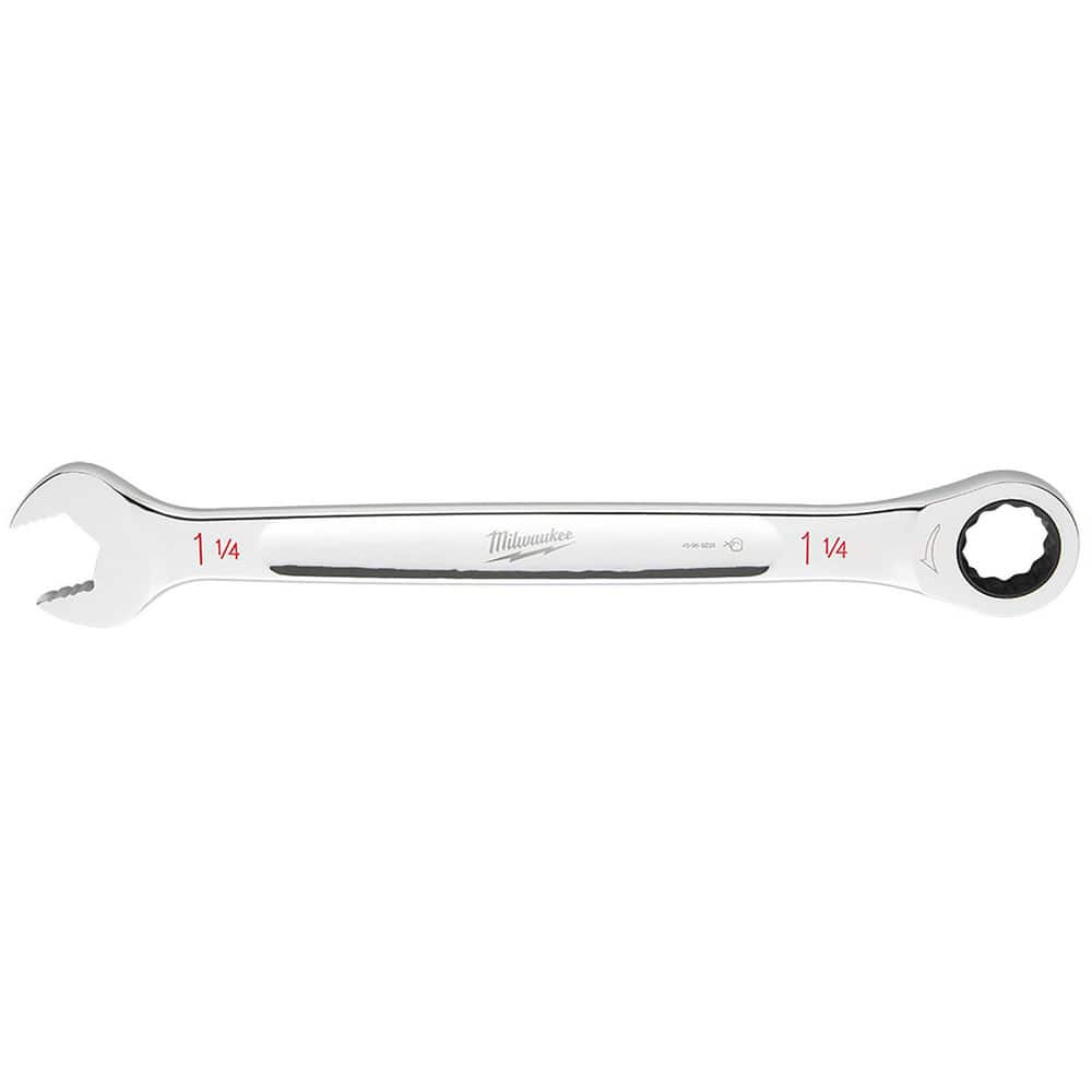 Combination Wrench: 1.25'' Head Size 16.89'' OAL, Steel, Chrome-Plated