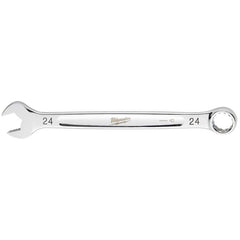 Combination Wrench: 24 mm Head Size Steel, Chrome-Plated