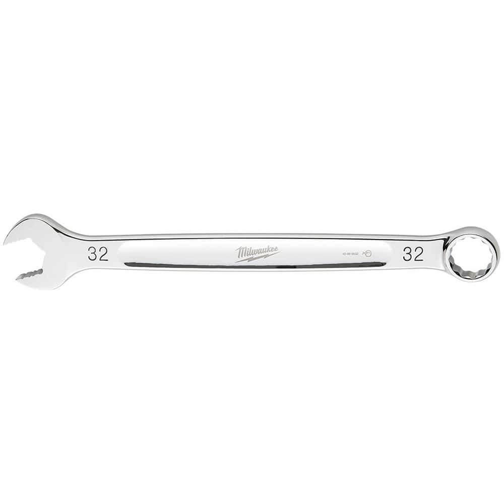 Combination Wrench: 32 mm Head Size Steel, Chrome-Plated