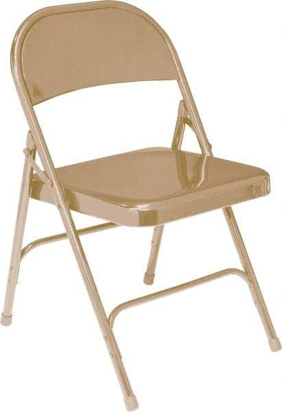 NPS - 18-1/4" Wide x 18-1/2" Deep x 29-1/4" High, Steel Standard Folding Chair - Beige - Caliber Tooling