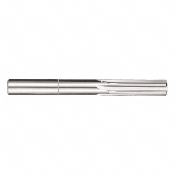 SGS - 27/64" Solid Carbide 6 Flute Chucking Reamer - Straight Flute, 27/64" Straight Shank, 4" OAL - Caliber Tooling