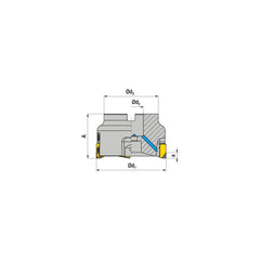 Indexable Square-Shoulder Face Mill:  AHPC.160.R.10-12,  40.0000″ Arbor Hole Dia, Uses  10,  ZNHW 1205.. Inserts,  Through Coolant,  Series  AHPC-12