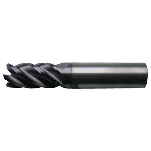 3/4″ × 3/4″ × 1″ × 3″ RHS / RHC Solid Carbide 5-Flute High-Performance End Mill for Ferrous Material - TiAlN - Exact Industrial Supply