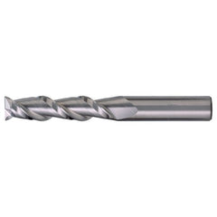 3/4″ × 3/4″ × 1″ × 4″ RHS / RHC Solid Carbide 2-Flute Square End High-Performance End Mill for Aluminum - Bright - Exact Industrial Supply