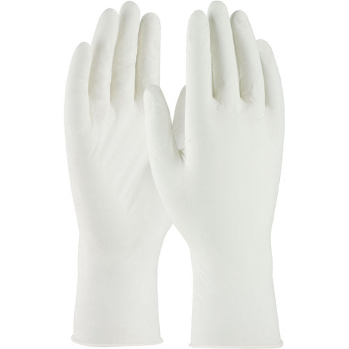 ‎100-333010/L CE Single Use Gloves - Nitrile - Textured Fingers - 5 mil. - Class 10 - 12 Inch - PF - Exact Industrial Supply