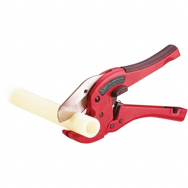 Rothenberger - 1-5/8" Pipe Capacity, Tube & Pipe Cutter - Cuts Plastic, PVC, CPVC, 9" OAL - Caliber Tooling