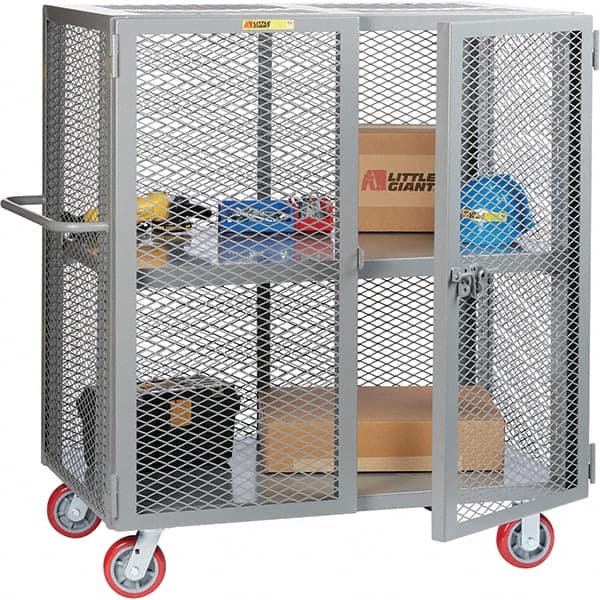 Little Giant - Lockers Type: Heavy Duty Mesh Security Cabinet Number of Tiers: 2 - Caliber Tooling