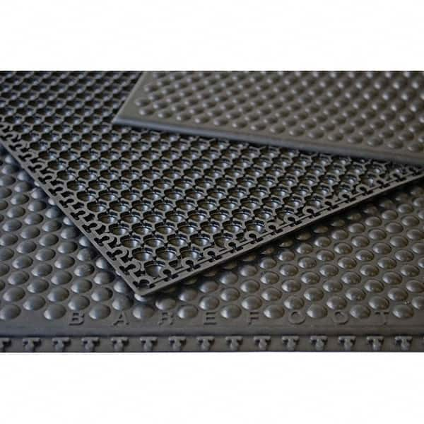 Barefoot - 2' Long x 3' Wide, Dry Environment, Anti-Fatigue Matting - Black, EPDM Rubber with EPDM Rubber Base - Caliber Tooling