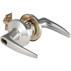 Storeroom Lever Lockset for 1-3/4 to 2-1/4″ Thick Doors 6 or 7 Pin Best & Compatible, 2-3/4″ Backset, Satin Chrome\xB6Antimicrobial Coated Finish