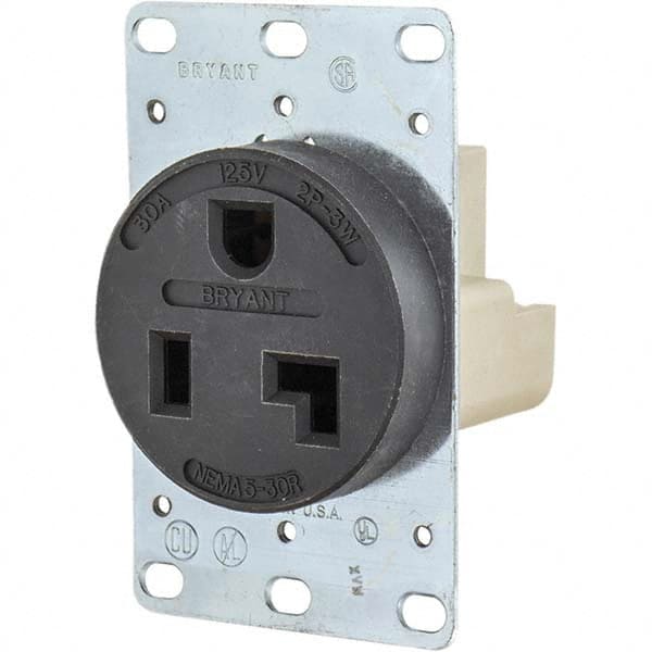 Bryant Electric - Straight Blade Receptacles Receptacle Type: Single Receptacle Grade: Industrial - Caliber Tooling