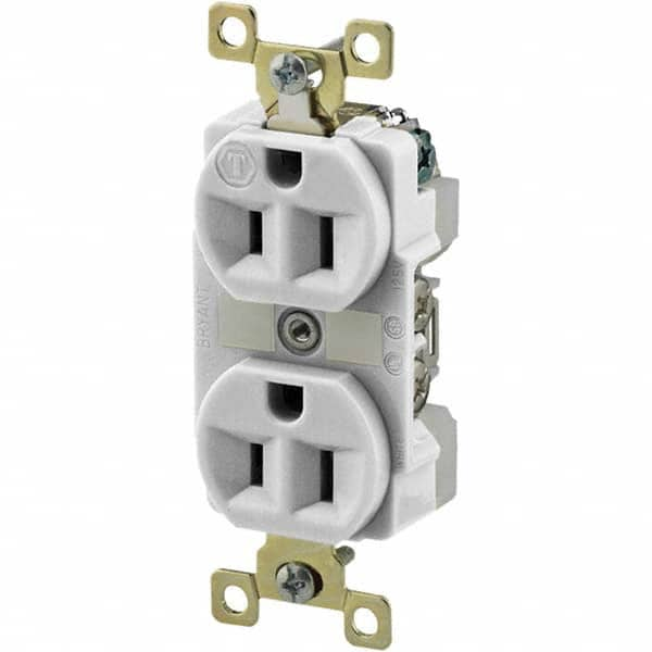 Bryant Electric - Straight Blade Receptacles Receptacle Type: Duplex Receptacle Grade: Industrial - Caliber Tooling