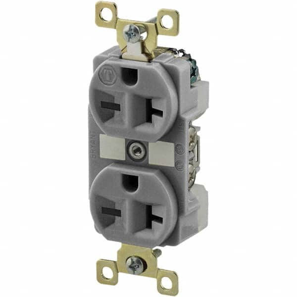 Bryant Electric - Straight Blade Receptacles Receptacle Type: Duplex Receptacle Grade: Industrial - Caliber Tooling