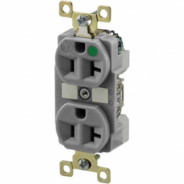 Bryant Electric - Straight Blade Receptacles Receptacle Type: Duplex Receptacle Grade: Hospital - Caliber Tooling