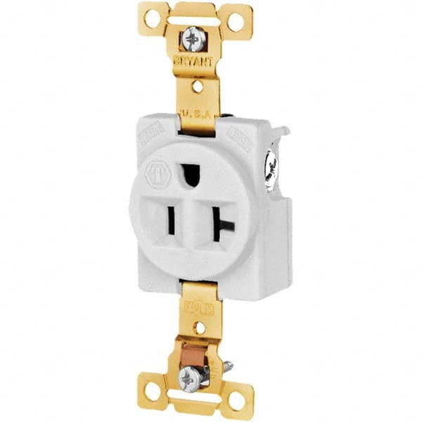 Bryant Electric - Straight Blade Receptacles Receptacle Type: Single Receptacle Grade: Industrial - Caliber Tooling