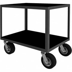 Instrument Utility Cart: Gray Gray, Pneumatic Casters, 2 Shelves