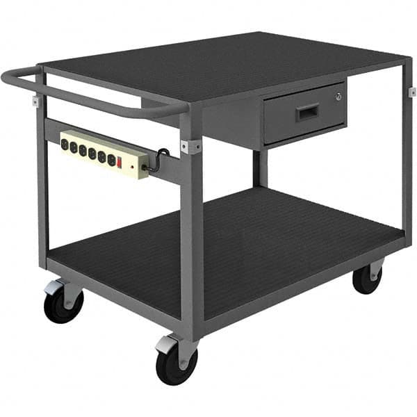 Durham - 1,000 Lb Capacity, 25-1/8" Wide x 42-11/16" Long x 31" High Instrument Cart - Caliber Tooling