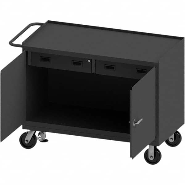 Durham - Mobile Work Benches Type: Cabinet Bench Length: 54-1/8 (Inch) - Caliber Tooling