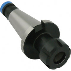 Collet Chuck: 3 to 20 mm Capacity, ER Collet, Taper Shank 3″ Projection, 0.0002″ TIR, Balanced to 7,000 RPM, Through Coolant