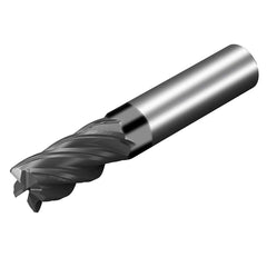 Sandvik Coromant - 1" Diam 5 Flute Solid Carbide 0.09" Corner Radius End Mill - Exact Industrial Supply