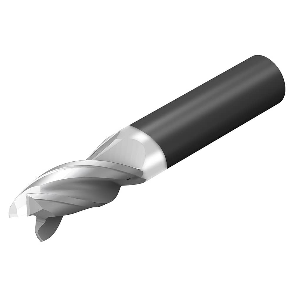 Sandvik Coromant - 1" Diam 3 Flute Solid Carbide 0.19" Corner Radius End Mill - Exact Industrial Supply